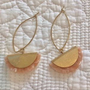 BOGO Gold and blush drop earrings NWOT